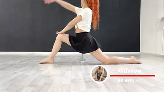 Home workout and stretching in Skirt Part7