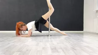 Home workout and stretching in Skirt Part7