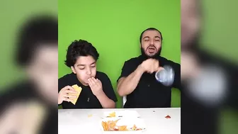 TACO Bottle Flip Food Challenge (CRUNCHY!)