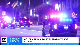 Golden Beach police officer shot during foot pursuit