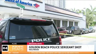 Golden Beach police officer in surgery after being shot, following pursuit of suspected stolen vehic