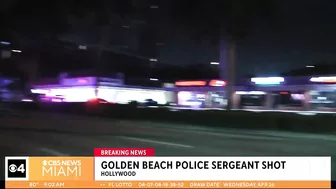 Golden Beach police officer in surgery after being shot, following pursuit of suspected stolen vehic