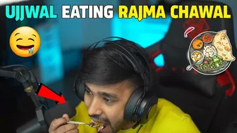 UJJWAL EATING RAJMA CHAWAL ON LIVE STREAM ???? | TECHNO GAMERZ | UJJWAL