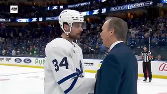 Maple Leafs And Lightning Exchange Handshakes Following Toronto's Game 6 Victory