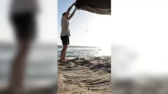 CAMPING AND FISHING ON THE BEACH OF MY BIKE