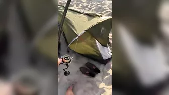 CAMPING AND FISHING ON THE BEACH OF MY BIKE