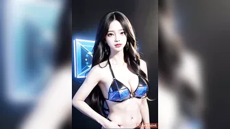 [4K AI Art Paint] holographic bikini 홀로그래픽 비키니 ホログラフィックビキニです 룩북 Lookbook | Stable Diffusion