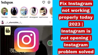 Fix Instagram glitch problem today 2023 | Instagram is not opening | Instagram not working properly