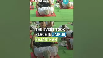 Union Minister Sonowal & Shekhawat Attended Yoga Mahotsav In Jaipur