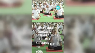 Union Minister Sonowal & Shekhawat Attended Yoga Mahotsav In Jaipur