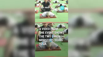 Union Minister Sonowal & Shekhawat Attended Yoga Mahotsav In Jaipur