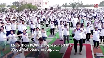 More than 15,000 people joined Yoga Mahotsav in Jaipur, commemorating 50 days to IYD 2023