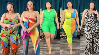 Latest plus size fashion, curvy women bodycon, jumpsuit ????