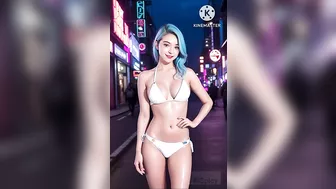 ???? Neon Light with White Latex Bikini | Ai Art Girl Lookbook #art #fashion #aispicy