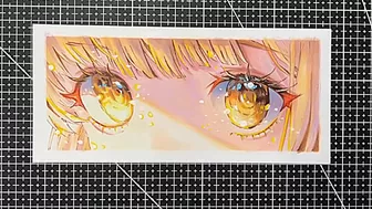 How to draw yellow eyes with marker | Draw so easy Anime