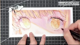 How to draw yellow eyes with marker | Draw so easy Anime