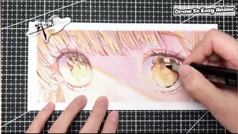 How to draw yellow eyes with marker | Draw so easy Anime