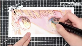 How to draw yellow eyes with marker | Draw so easy Anime