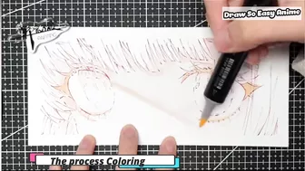 How to draw yellow eyes with marker | Draw so easy Anime