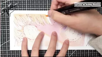 How to draw yellow eyes with marker | Draw so easy Anime