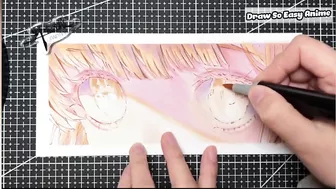 How to draw yellow eyes with marker | Draw so easy Anime