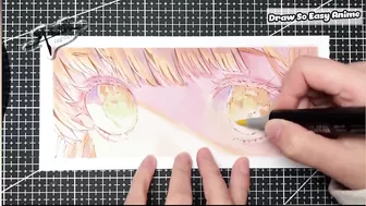 How to draw yellow eyes with marker | Draw so easy Anime