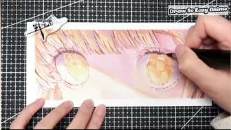 How to draw yellow eyes with marker | Draw so easy Anime