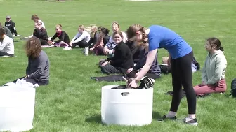 VIDEO | Wisconsin university tries goat yoga to ease stress before final exams