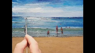 At the Beach | Oil Painting on Canvas