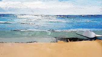 At the Beach | Oil Painting on Canvas