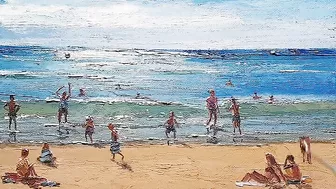 At the Beach | Oil Painting on Canvas