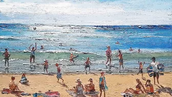 At the Beach | Oil Painting on Canvas