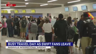 Busy travel day as Taylor Swift fans leave Nashville