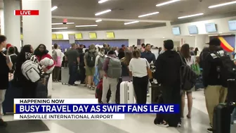 Busy travel day as Taylor Swift fans leave Nashville