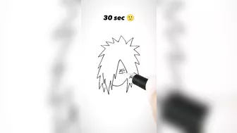 How to Draw Madara in 10sec, 10mins, 10hrs???? #shorts #anime #drawing