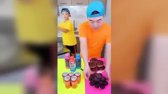 Chocolate food vs drinks ice cream challenge! ???? #funny #shorts by Ethan Funny Family