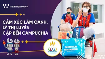 Đội tuyển bóng chuyền nữ Việt Nam cập bến Campuchia | SEA GAMES 32