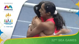 THAT moment Singapore's Shanti Pereira blows away the rest to defend her 200m title | SEA Games 2023