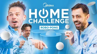 Grealish, Bernardo and Kalvin get COMPETITIVE at Robo Pong! | Midea Home Challenge 2023!