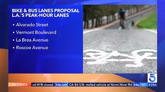 Los Angeles may replace peak-hour travel lanes with bike, bus lanes