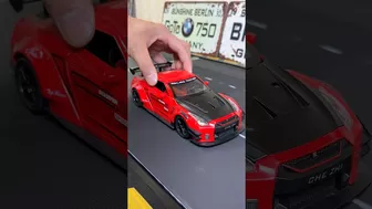 Model of Nissan GTR scale 1:24 super speed sports car models #diecast #satisfying #modelcars