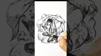 Speed drawing StickMan Chrollo #shorts #anime #drawing #hunterxhunter