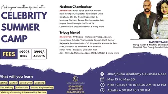 Celebrity Summer Camp | Jhunjhunu Academy Gaushala Road | May 15 to May 30 | Join Now