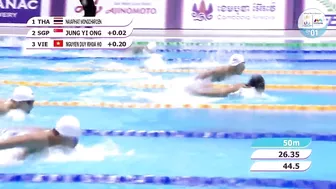 Singapore's Ong Jung Yi finally captures his 1st-ever 200m fly gold medal! | Swimming SEA Games 2023