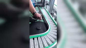 Flexible roller top chain conveyor