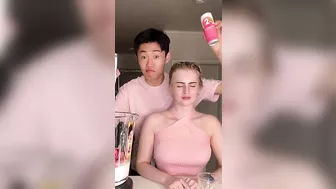 PINK DRINK CHALLENGE #shorts #mukbang