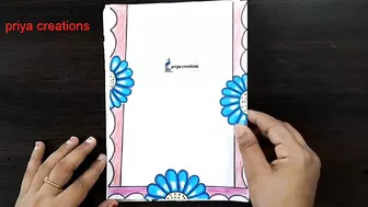 30 BLUE ???? BORDER DESIGNS | Border Designs Compilation | 30 Border Designs for project | 30 borders