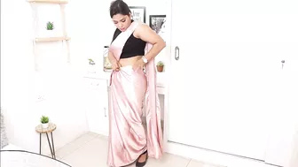 Saree Draping with pant| Celebrity Style Saree draping ideas