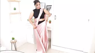 Saree Draping with pant| Celebrity Style Saree draping ideas