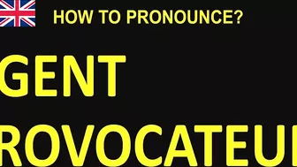 How to Pronounce Agent Provocateur? Lingerie Brand Pronunciation